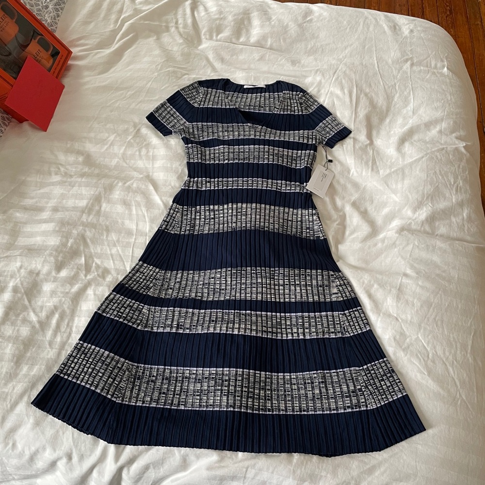 Ribbed Flair Hem Dress